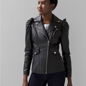 Soft lamb skin moto jacket. Worn once! White House Black Market. New this season